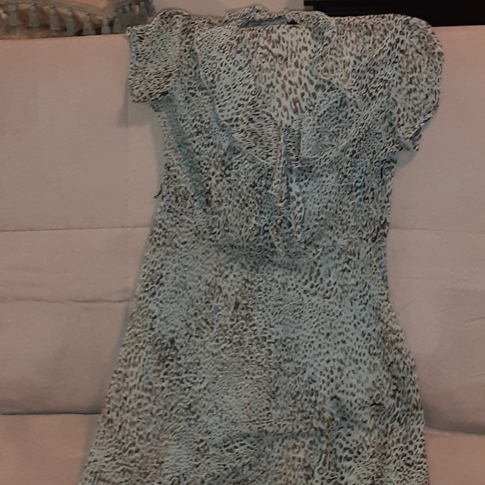 Teal cheetah print sundress